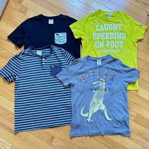 Abercrombie kids boys lot of four shirts, M medium A&F tees dino t-rex